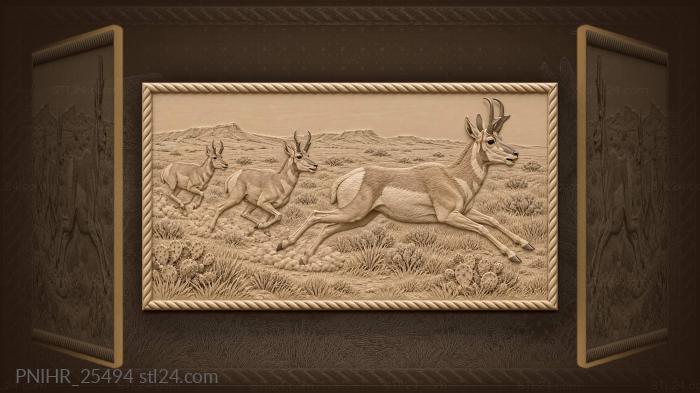 Pronghorn speed across the plains 3d STL model