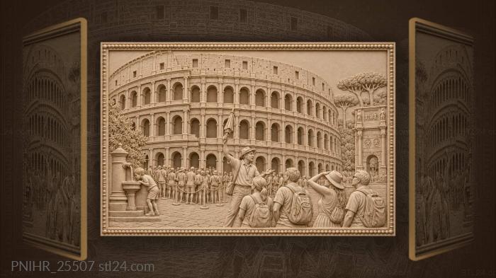 Roman colosseum sunny day guide 3d STL model