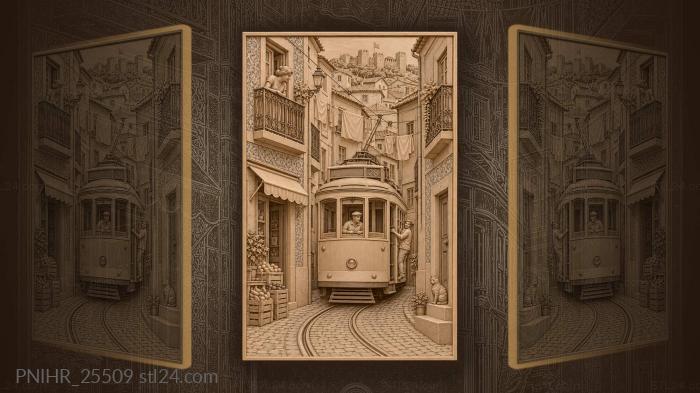 Tram twenty eight rounds alfama bend 3d STL model