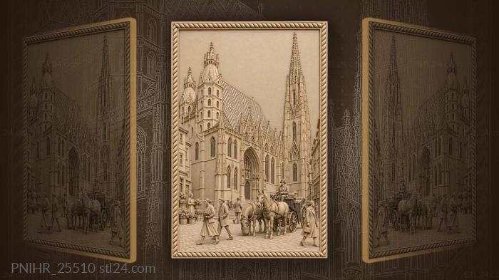 Fiaker waiting below saint stephen cathedral 3d STL model