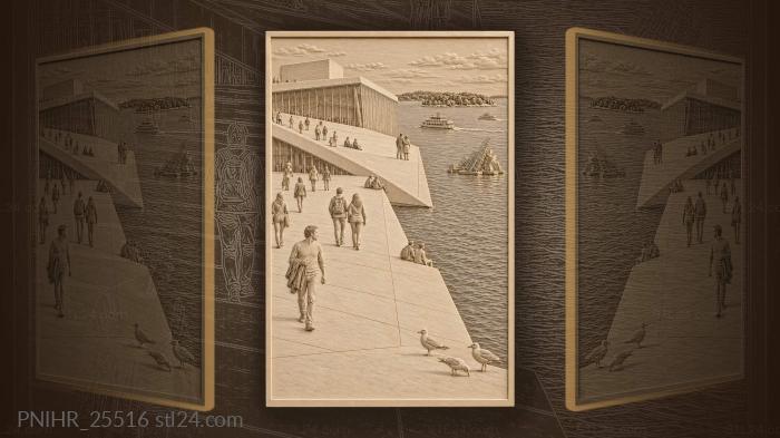 Visitors scale oslo waterfront roof 3d STL model