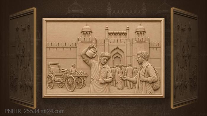Vendor streams chai beside waiting customer 3d STL model