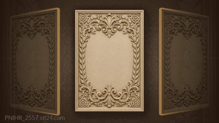 Floral frame with empty center 3d STL model