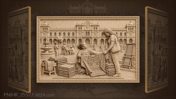 Guatemala city palace textile seller 3d STL model