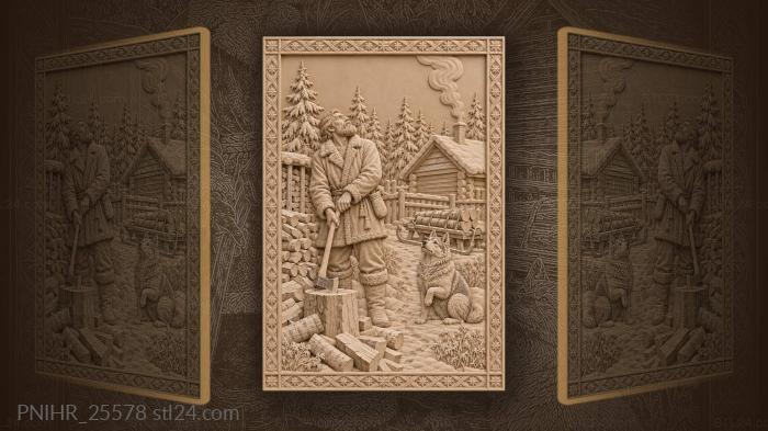 Bathhouse smoke warns homesteader of frost 3d STL model