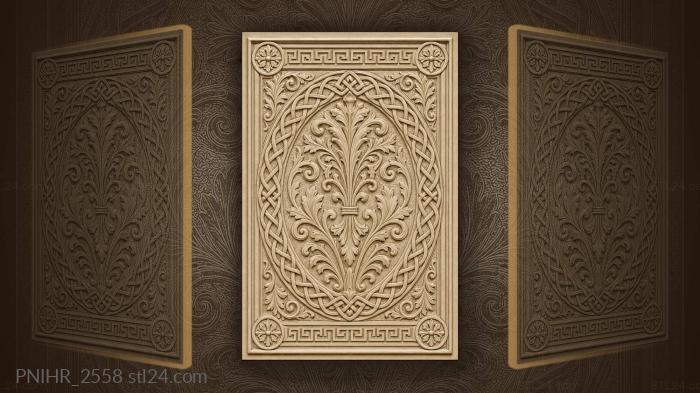 Celtic knotwork foliage oval design 3d STL model
