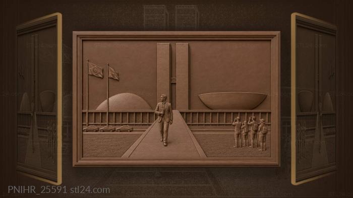 Official walking up the congress ramp 3d STL model