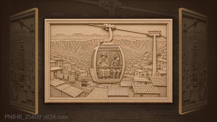 La paz cable car journey view 3d STL model