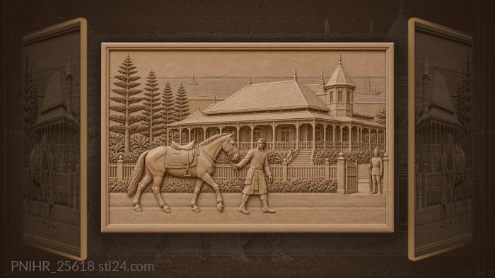 Royal palace nukualofa with horseman 3d STL model