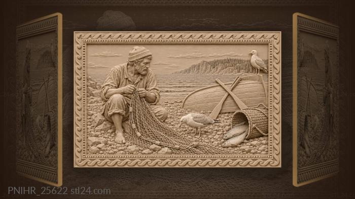 Gull on the sand means no catch 3d STL model