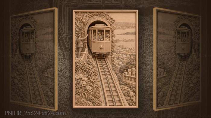 Wellington cable car city descent 3d STL model
