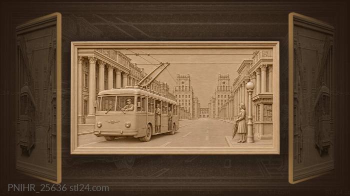 Trolleybus glides along independence avenue 3d STL model