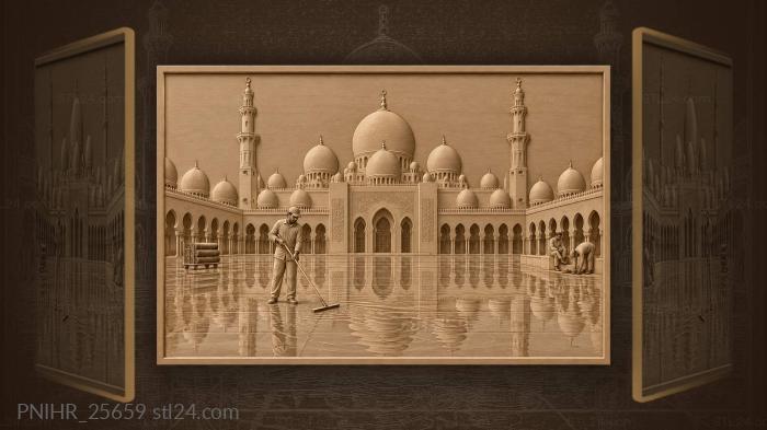 Caretaker breaks the mosque reflection 3d STL model