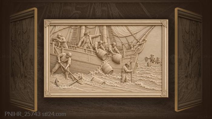 Galleon grounded storm rescue attempt 3d STL model