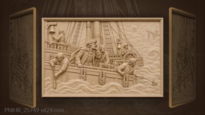 Fog bell ringing on the galleon 3d STL model