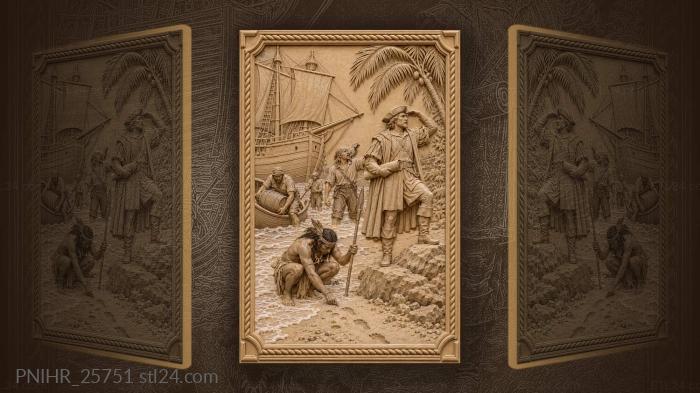 New land discovery ancient voyage 3d STL model