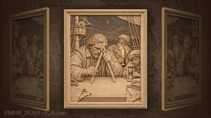Navigator’s calculation under starry sky 3d STL model