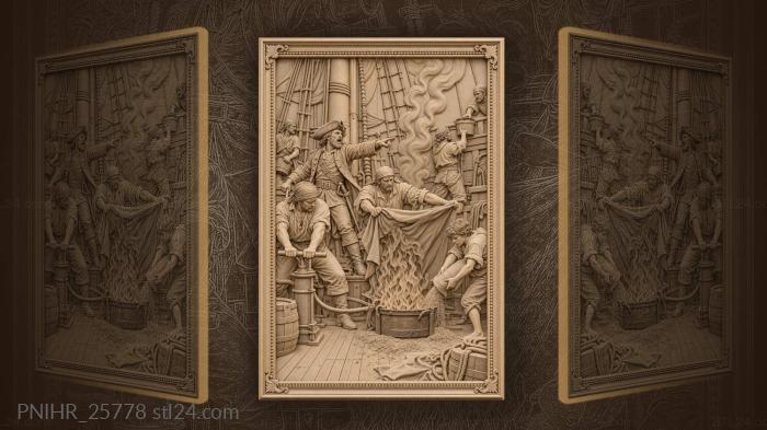 Captain directing the fire on deck 3d STL model