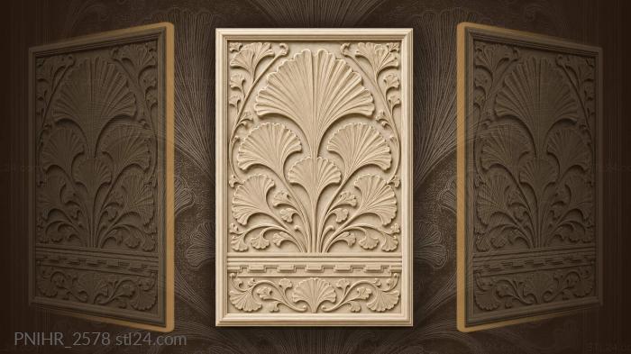 Golden ginkgo leaves elegant design 3d STL model