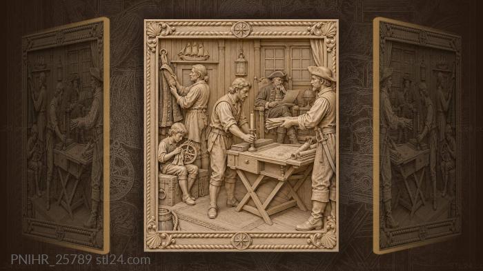 Captain’s cabin life at sea 3d STL model