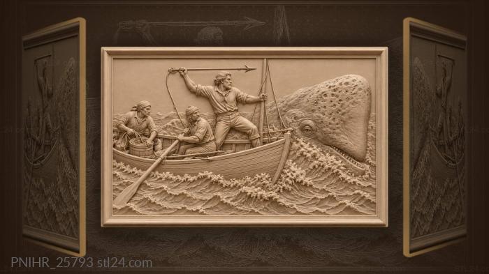 Harpooner draws back in the bow 3d STL model