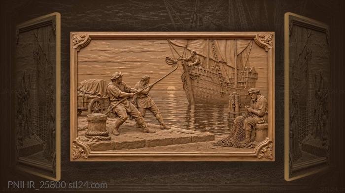 Dockhands warp the carrack into berth 3d STL model