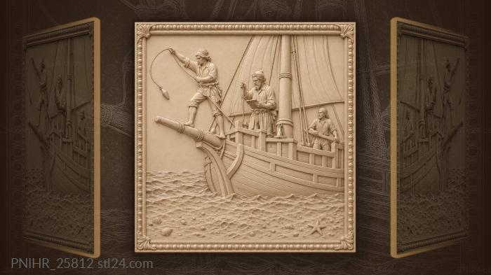 Measuring depth ancient sailing ship 3d STL model