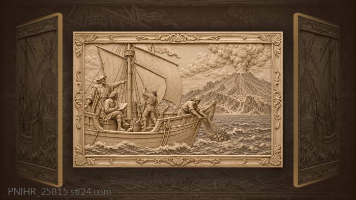 Volcanic island caravel exploration discovery 3d STL model