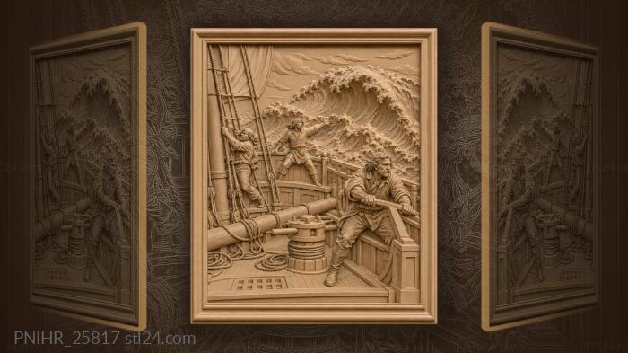 Helmsman clamped to the tiller bar 3d STL model