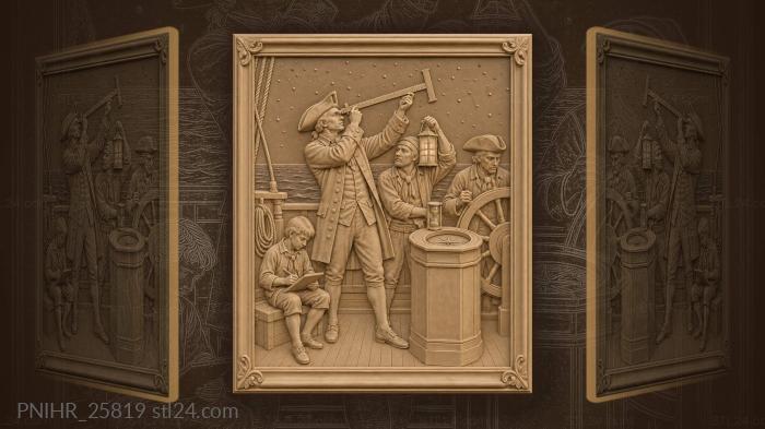 Navigator measures stars by shielded lantern 3d STL model