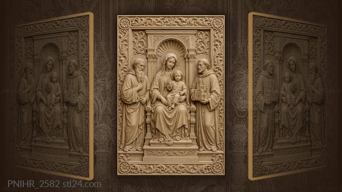 Monk offers a monastery model to the throne 3d STL model