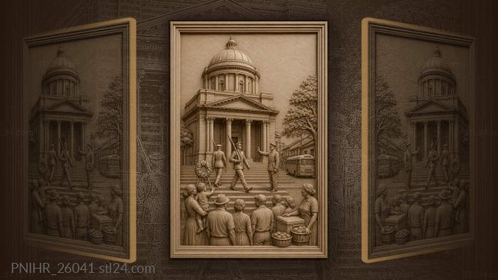 Soldier relieves sentry at pantheon 3d STL model