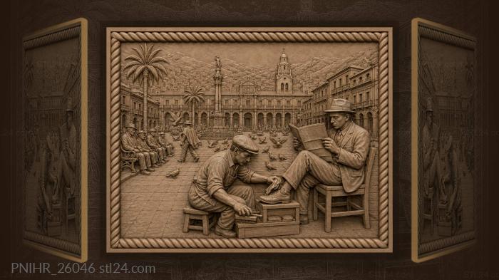 Quito plaza grand shoes shiner 3d STL model