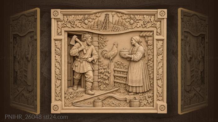 Wife provisions the charcoal burner at dawn 3d STL model