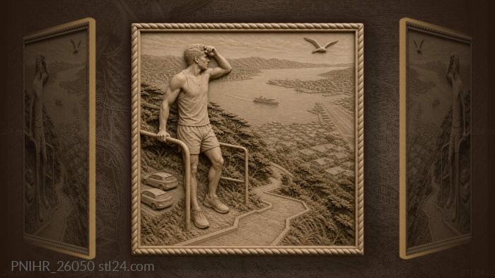 Wellington runner harbour view summit 3d STL model