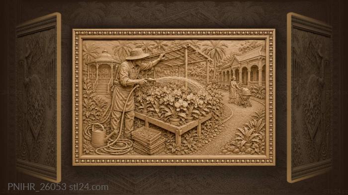 Fiji gardens lush tropical bloom 3d STL model