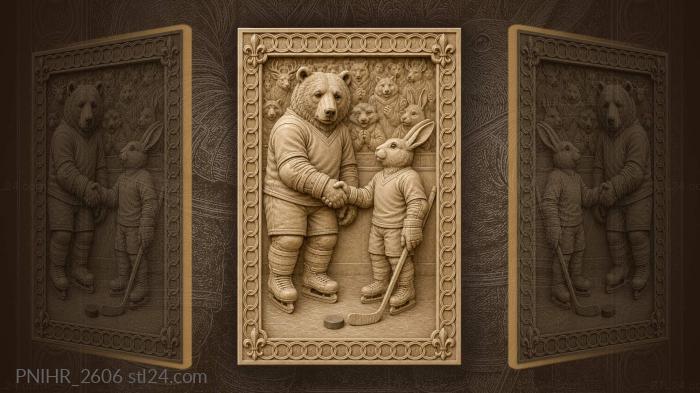 Hockey friends a warm greeting 3d STL model