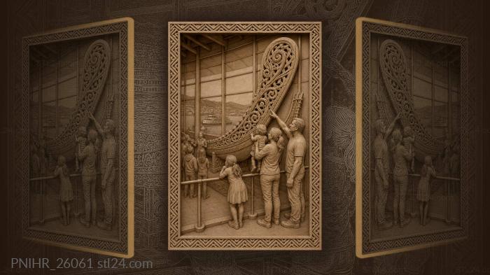 Te papa hall family and waka 3d STL model