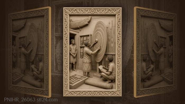 Turning a highland shield for visitors 3d STL model