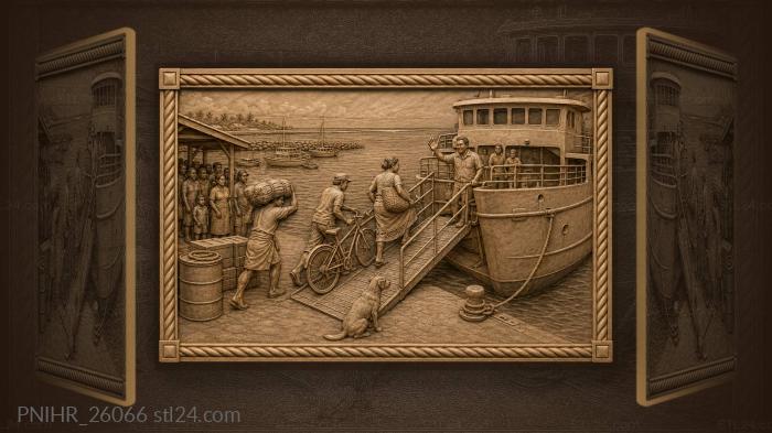 Tonga harbour ferry passenger loading 3d STL model