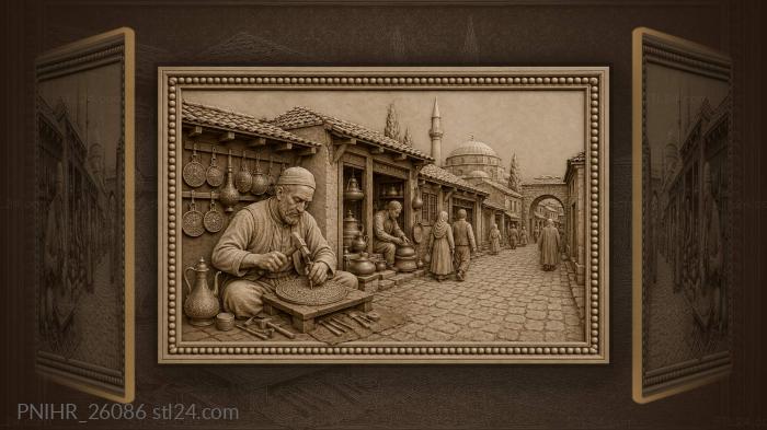 Skopje bazaar silversmith ancient crafts 3d STL model
