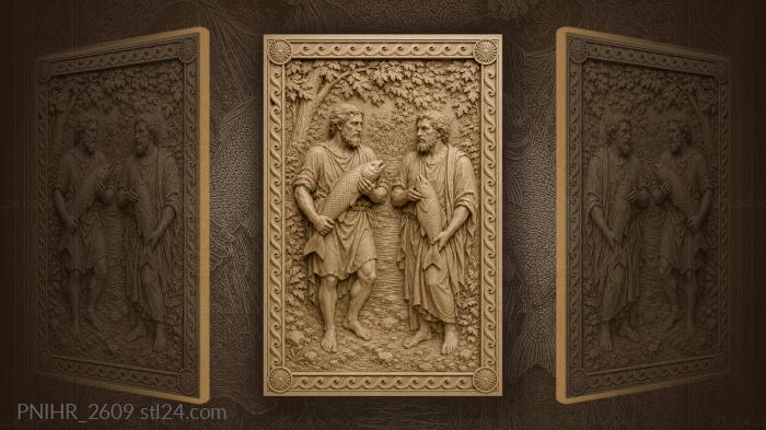 Fishermen by the riverside conversation 3d STL model
