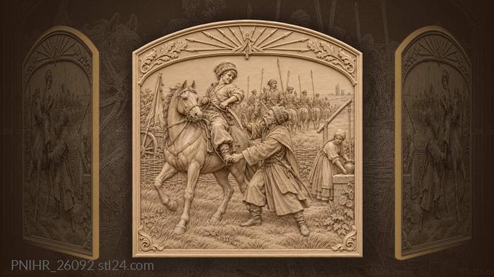 Cossack riders steppe encounter warning 3d STL model
