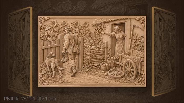 Hunter sneaks away before farm chores 3d STL model