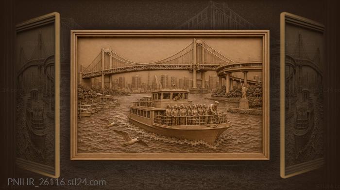Tokyo waterfront rainbow bridge ferry 3d STL model