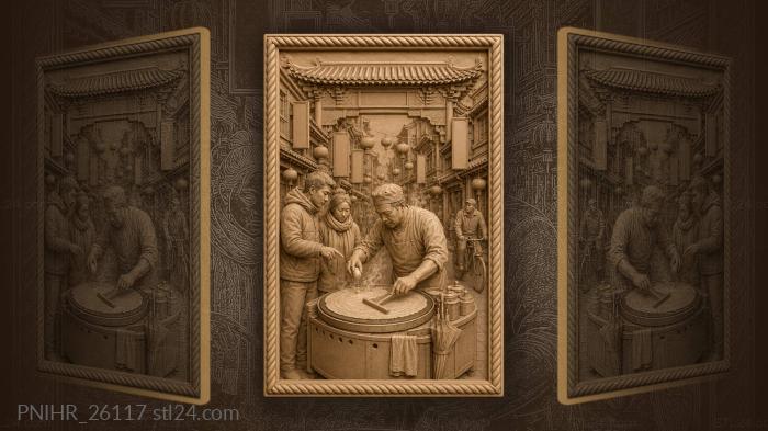 Beijing street food jianbing vendor 3d STL model