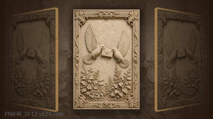 Birds delivering a secret message 3d STL model