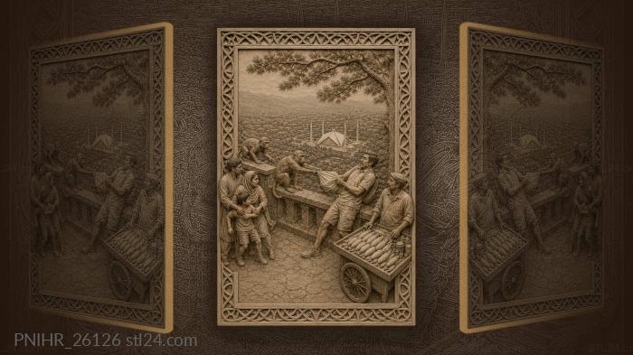 Monkeys tourists islamabad viewpoint struggle 3d STL model
