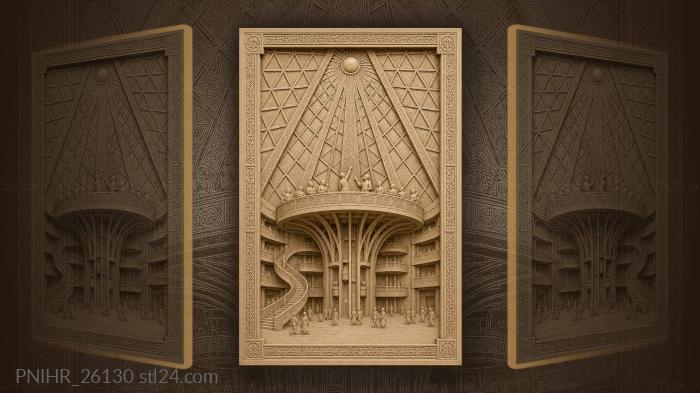 Astana pyramid sun and gallery 3d STL model