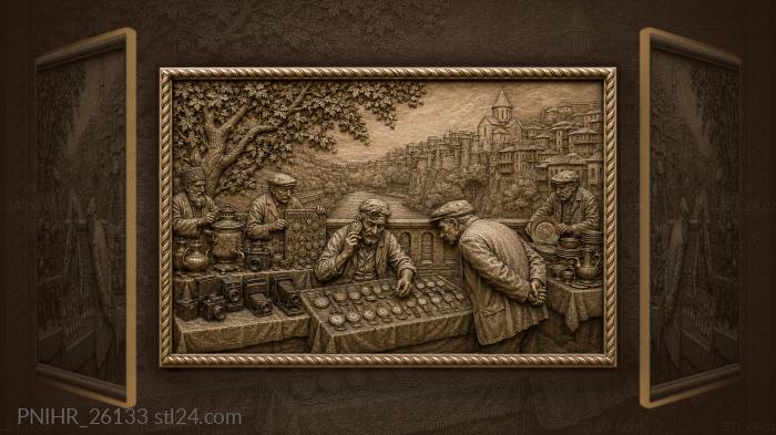 Tbilisi flea market watch dealer 3d STL model